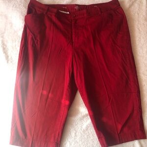 St. John's Bay Men's Bold Red Flat Front Shorts